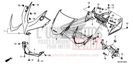 PANNEAU SUPERIEUR CBR500RAD de 2013